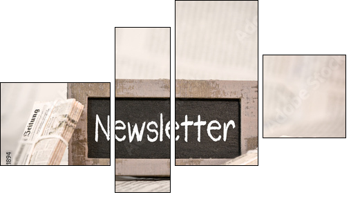 newsletter  - Obraz czteroczęściowy, Fortyk