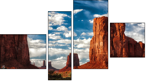 Monument Valley  - Obraz czteroczęściowy, Fortyk