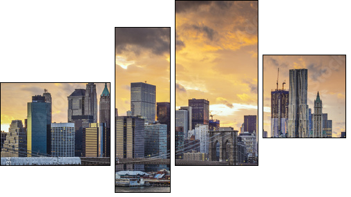 New York City Skyline  - Obraz czteroczęściowy, Fortyk
