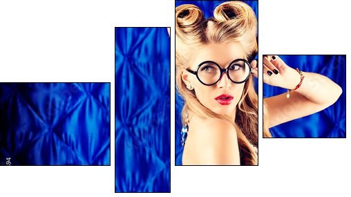 smart blonde  - Obraz czteroczęściowy, Fortyk
