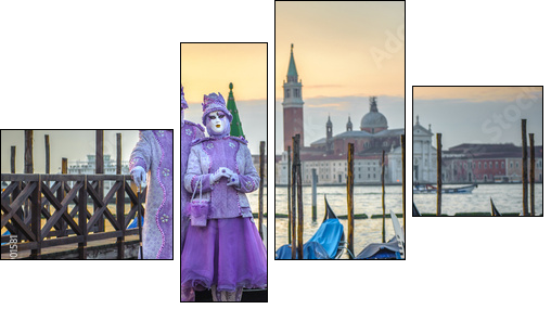 Venetian carnival masks  - Obraz czteroczęściowy, Fortyk