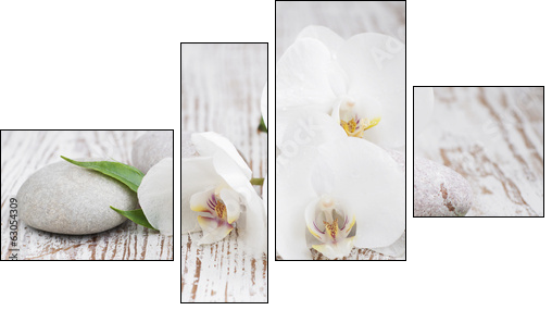 Orchids spa - Obraz czteroczęściowy, Fortyk
