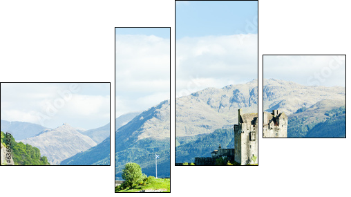 Eilean Donan Castle, Loch Duich, Scotland  - Obraz czteroczęściowy, Fortyk