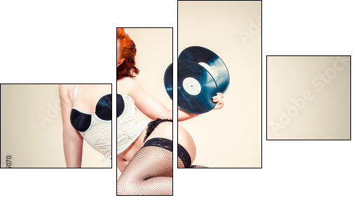 Pin-up girl. American style  - Obraz czteroczęściowy, Fortyk