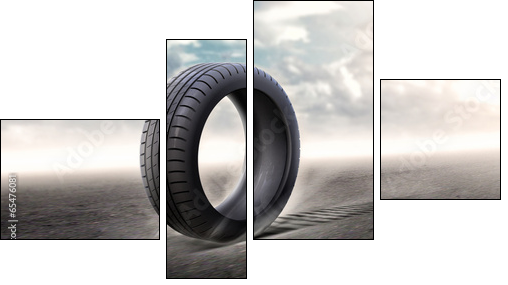 vehicle tire  - Obraz czteroczęściowy, Fortyk