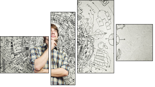 Thoughts in my head  - Obraz czteroczęściowy, Fortyk