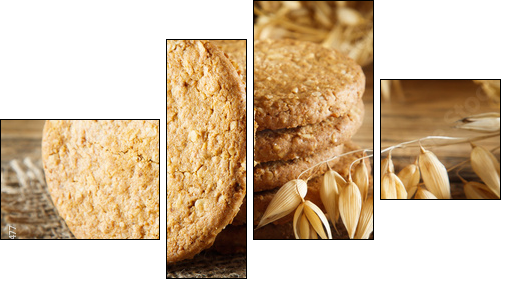Oatmeal cookie  - Obraz czteroczęściowy, Fortyk