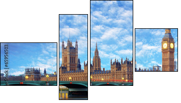 Rzut oka na panoramę Londynu - Obraz czteroczęściowy, Fortyk
