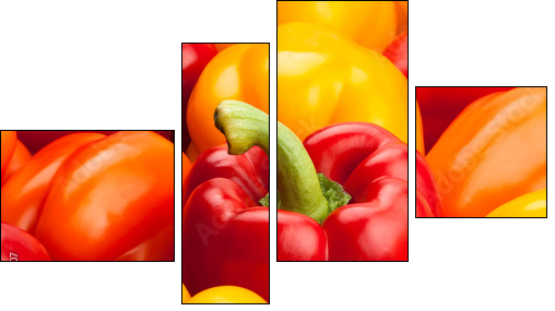 bell peppers  - Obraz czteroczęściowy, Fortyk