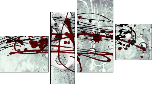 Grunge textured abstract background - collage  - Obraz czteroczęściowy, Fortyk