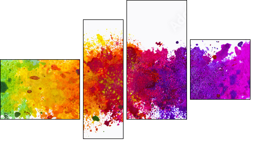 Abstract artistic watercolor splash background  - Obraz czteroczęściowy, Fortyk