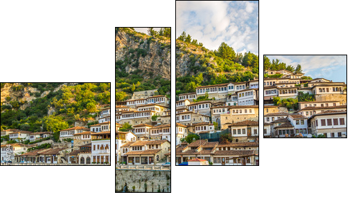 View at old city of Berat  - Obraz czteroczęściowy, Fortyk