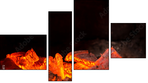 Hot coals in the Fire  - Obraz czteroczęściowy, Fortyk