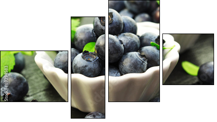 Blaubeeren  - Obraz czteroczęściowy, Fortyk