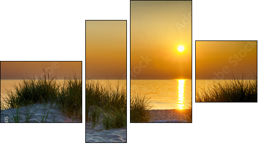 Sunset Over Lake Michigan  - Obraz czteroczęściowy, Fortyk