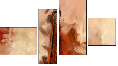Paris GemÃ¤lde Eiffelturm Eifelturm Bild Kunst ÃlgemÃ¤lde  - Obraz czteroczęściowy, Fortyk