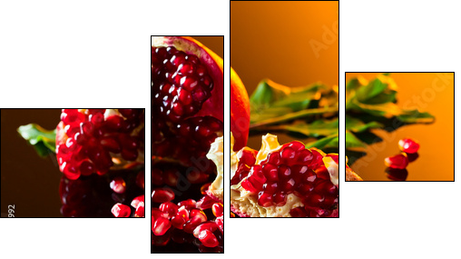 pomegranate  - Obraz czteroczęściowy, Fortyk