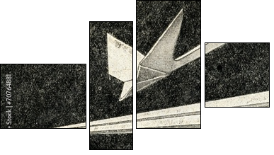 Paper airplanes  - Obraz czteroczęściowy, Fortyk
