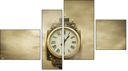 Time and Clouds  - Obraz czteroczęściowy, Fortyk