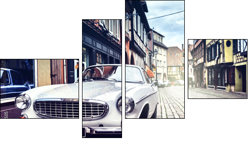 Old timer – maska retro samochodu - Obraz czteroczęściowy, Fortyk