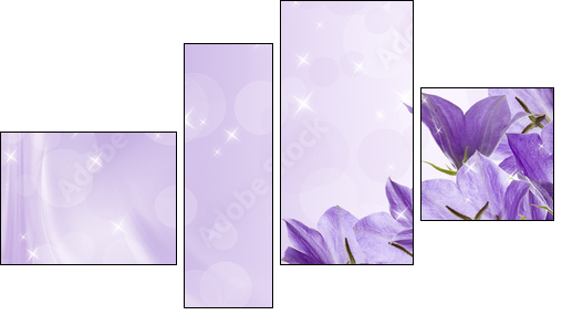 lilac bells  - Obraz czteroczęściowy, Fortyk