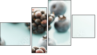 fresh berries  - Obraz czteroczęściowy, Fortyk