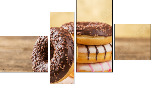 sweet donut  - Obraz czteroczęściowy, Fortyk