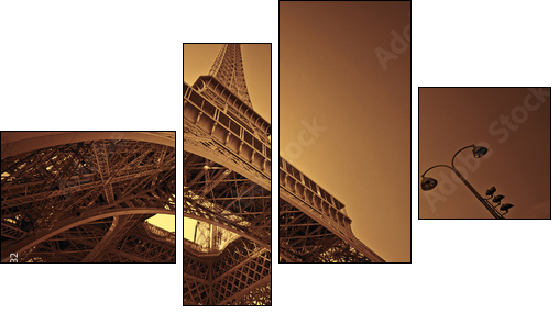 Paryż i żaby – Wieża Eiffela z perspektywy płaza
 - Obraz czteroczęściowy, Fortyk