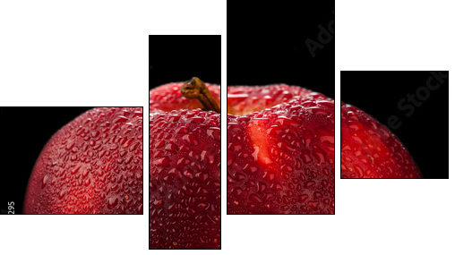 Red apple  - Obraz czteroczęściowy, Fortyk