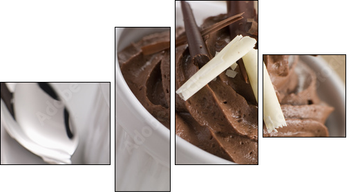 Mus czekoladowy – porządny deser na co dzień 
 - Obraz czteroczęściowy, Fortyk