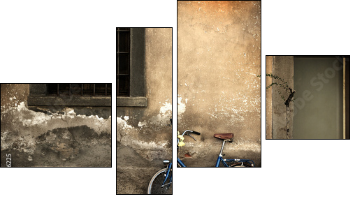 Rowery we włoskim stylu retro - Obraz czteroczęściowy, Fortyk