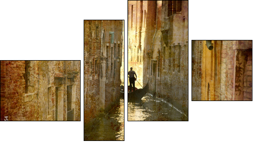 Wenecja – gondola malowana pędzlem
 - Obraz czteroczęściowy, Fortyk