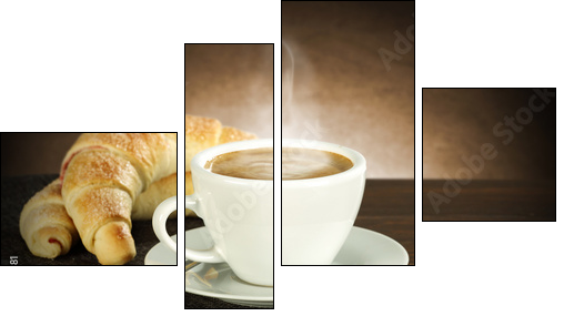 Kawa i croissant – zestaw śniadaniowy
 - Obraz czteroczęściowy, Fortyk