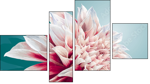 Dahlia - Obraz czteroczęściowy, Fortyk