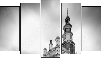 Poznań – stare miasto na szaro
 - Obraz pięcioczęściowy, Pentaptyk