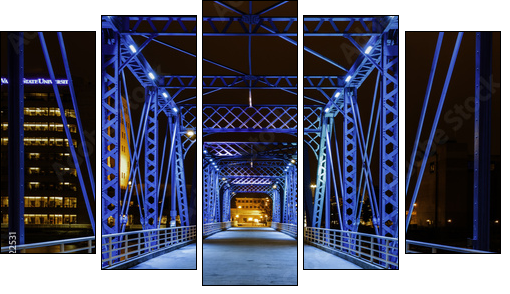 The Magical Blue Bridge - Obraz pięcioczęściowy, Pentaptyk