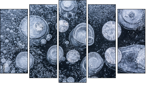 Ice bubbles abstract pattern - Obraz pięcioczęściowy, Pentaptyk