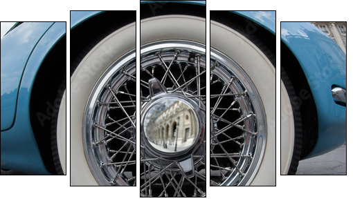 classic car mad 05  - Obraz pięcioczęściowy, Pentaptyk