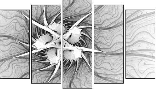 Abstract fractal illustration for creative design - Obraz pięcioczęściowy, Pentaptyk