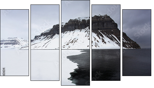 Spitzbergen  - Obraz pięcioczęściowy, Pentaptyk