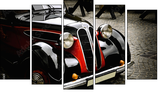 Retro limuzyna – klasyczna elegancja
 - Obraz pięcioczęściowy, Pentaptyk
