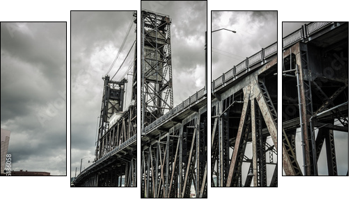 Steel Bridge - Obraz pięcioczęściowy, Pentaptyk