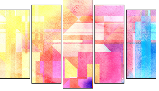 Abstract watercolor background - Obraz pięcioczęściowy, Pentaptyk