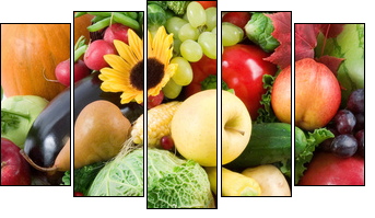 Owoce i warzywa w bukiecie
 - Obraz pięcioczęściowy, Pentaptyk