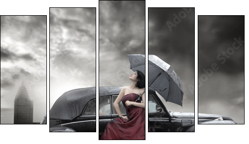 Londyn – lady w deszczu i mgle
 - Obraz pięcioczęściowy, Pentaptyk