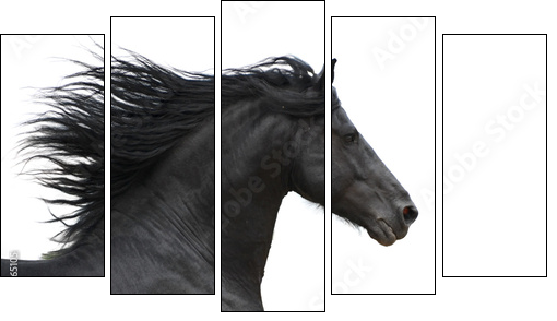Koń w galopie – inspirująca pogoń za sukcesem
 - Obraz pięcioczęściowy, Pentaptyk