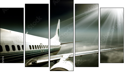 Samolot – żelazny ptak na niebie
 - Obraz pięcioczęściowy, Pentaptyk