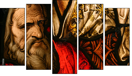 Stained Glass  - Obraz pięcioczęściowy, Pentaptyk