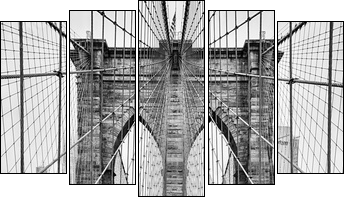 Brooklyn bridge of New York City - Obraz pięcioczęściowy, Pentaptyk