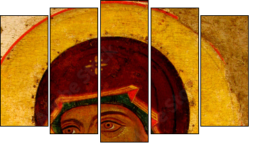 madonna, holy mary, head, icon close-up  - Obraz pięcioczęściowy, Pentaptyk